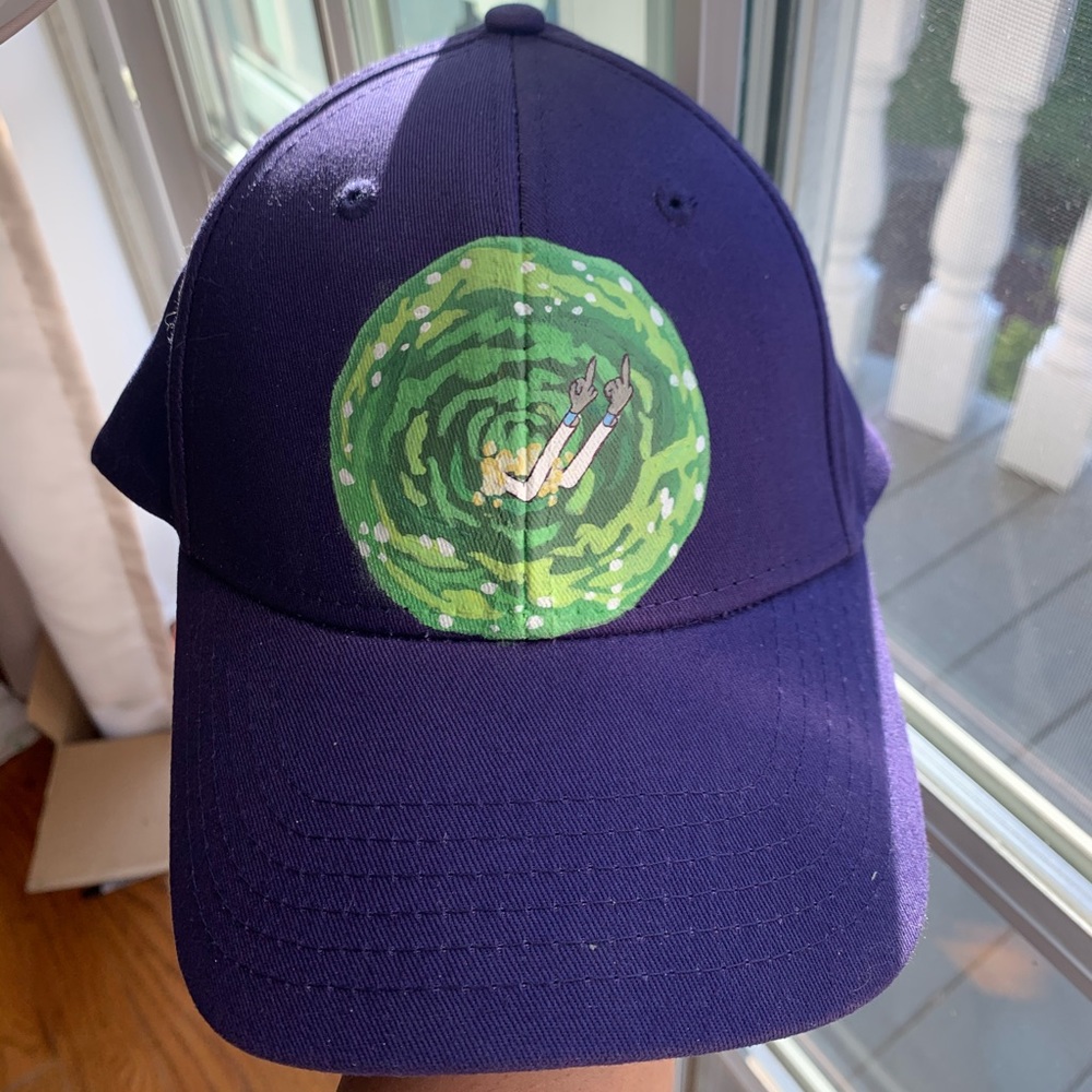 HAND PAINTED RICK AND MORTY PORTAL HAT